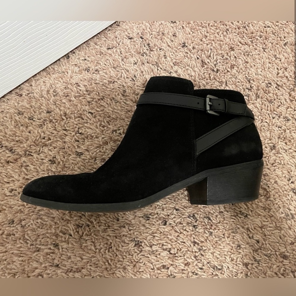 Sam Edelman Black Suede Ankle Boots - Picture 2 of 4